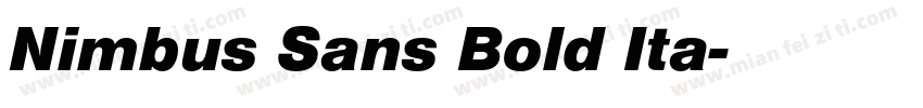 Nimbus Sans Bold Ita字体转换